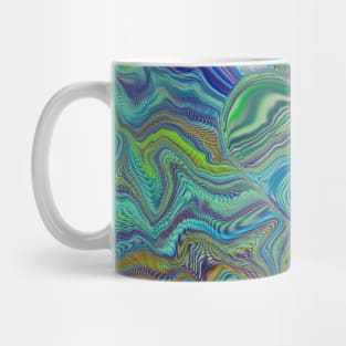 Tie Dye Ripples - Psychedelic Art, heart tie dye, deep sea Mug